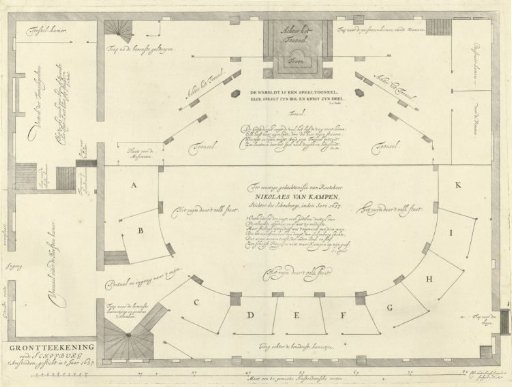 Ground plan for the alteration of the Theatre in Amsterdam, 1658