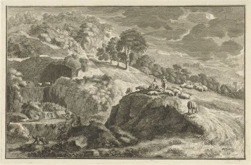 Arcadian River Landscape with Shepherds