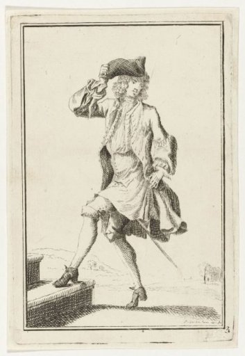 Man walking up steps