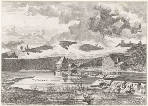 Mill and Farmhouse on the River Semoy