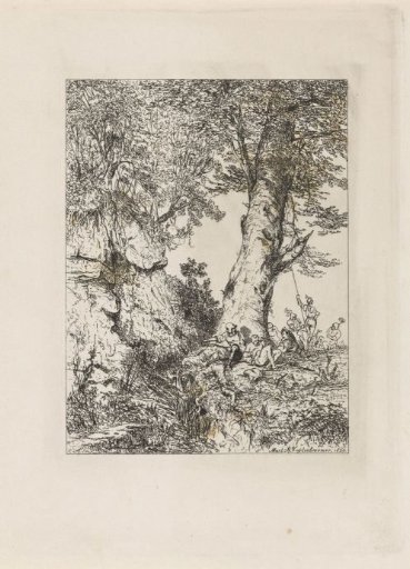 Resting soldiers under a tree
