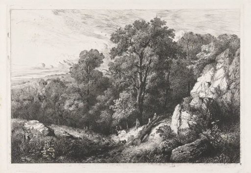 Hilly Landscape with a Walker