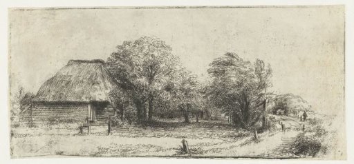 Orchard with a Barn