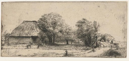 Orchard with a Barn