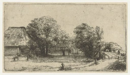 Orchard with a Barn
