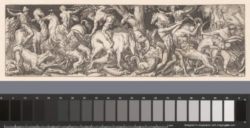Fight Between Men, Animals and Mythical Creatures