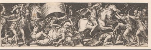 Fight Between Cavalry and Infantry