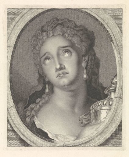 Adrienne Lecouvret in the role of Cornelia with an urn containing the ashes of her husband Pompey