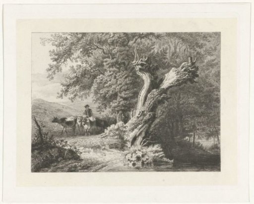 Landscape with Bare Tree and Shepherd