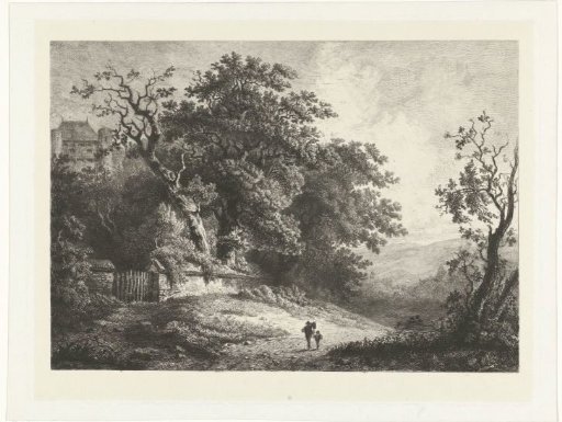 Landscape with trees and castle