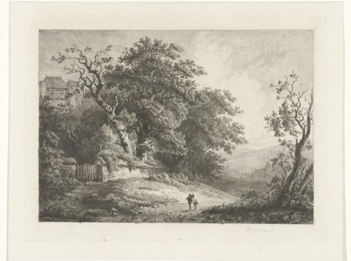 Landscape with trees and castle
