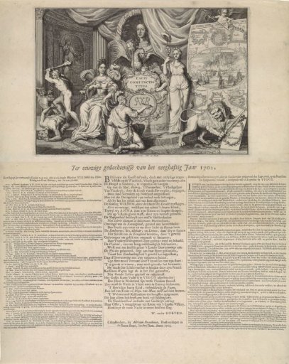 Allegory on the victory by the allies over the French and Spaniards in 1702