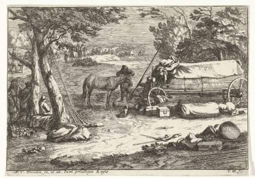 Landscape with cart and figures