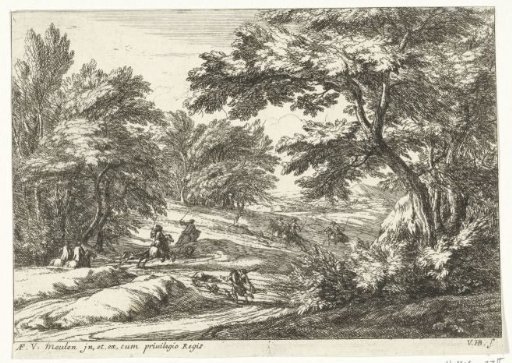Landscape with a hunting scene