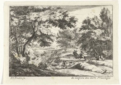 Landscape with a hunting scene