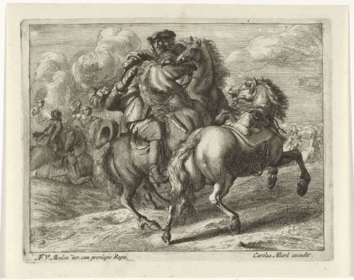 Mounted soldier shot down
