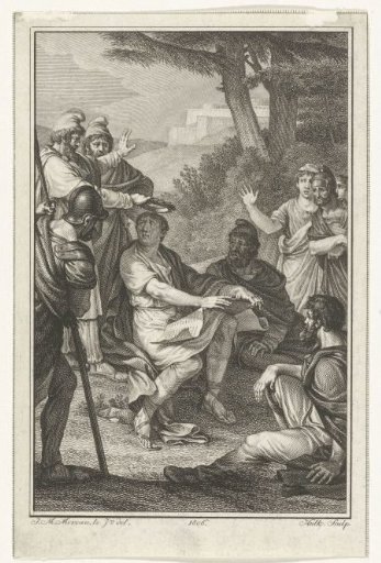 Coronation with a laurel wreath