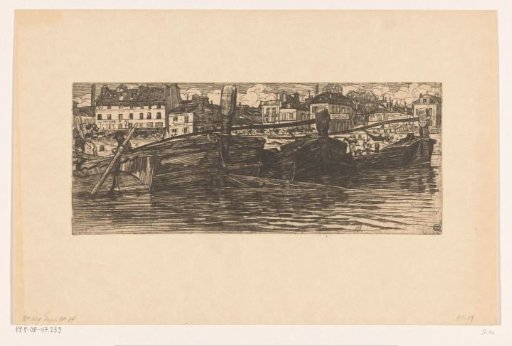 Barges on the Seine in Paris