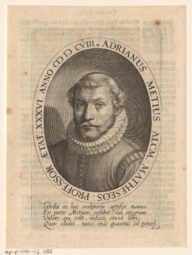 Portrait of Adriaan Adriaansz. Metius