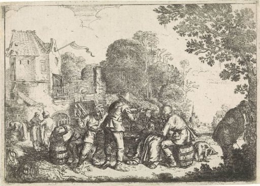 Peasant Feast with Mandolin Player