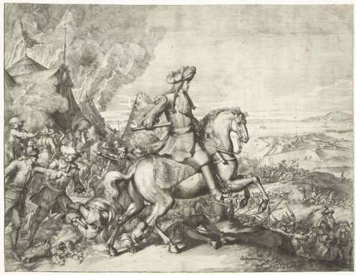 Campaign of Christian V of Denmark on the Island of Rügen (Left Half), 1677