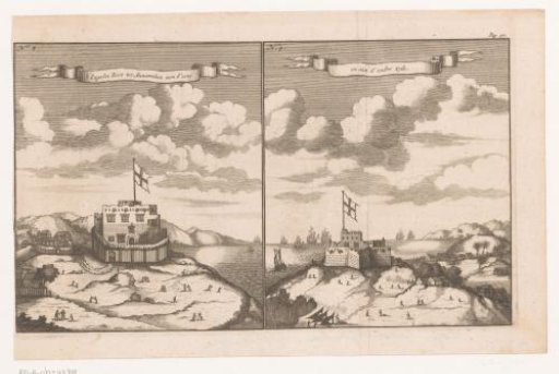 Two views of Fort Charles at Anomabu in Ghana