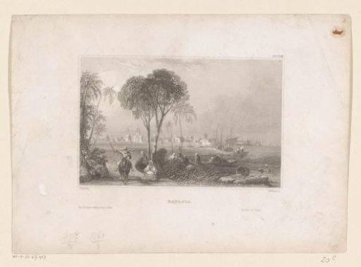 View of Batavia with figures in the foreground