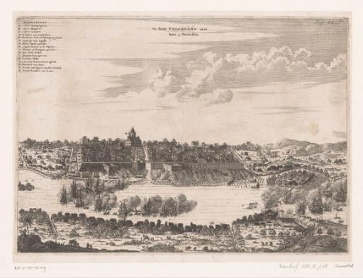 View of the three forts of Palembang