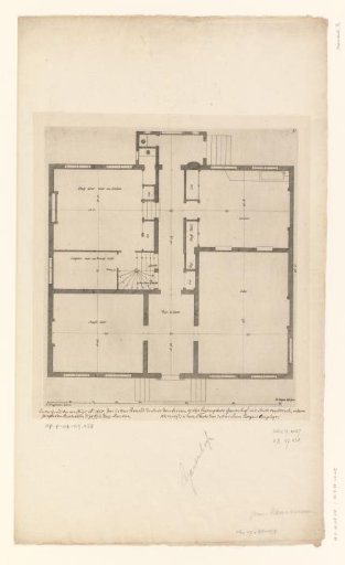Plan of the ground floor of the house Gansenhoef at Maarssen