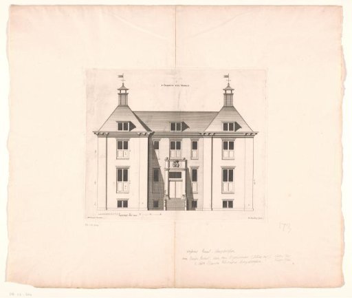 Front view of the country house De Nes in Vreeland