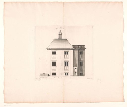 Side view of the country house De Nes in Vreeland
