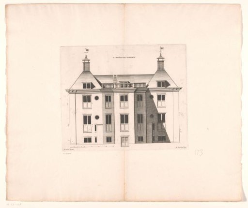 Rear view of the country house De Nes in Vreeland