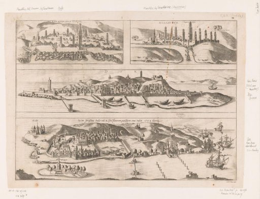 Views of Casablanca, Azemmour, Diu, and Goa