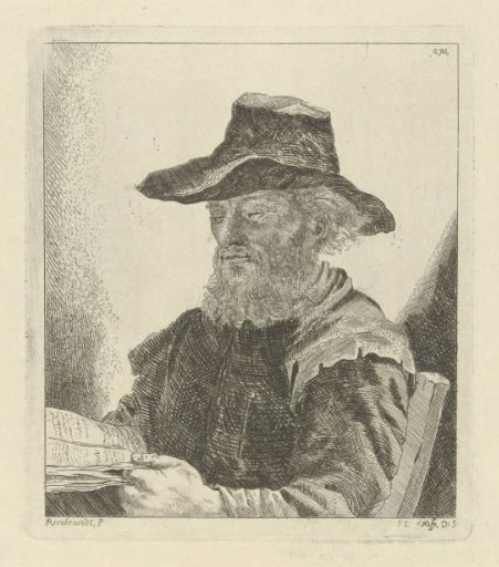 Portrait of an unknown man reading