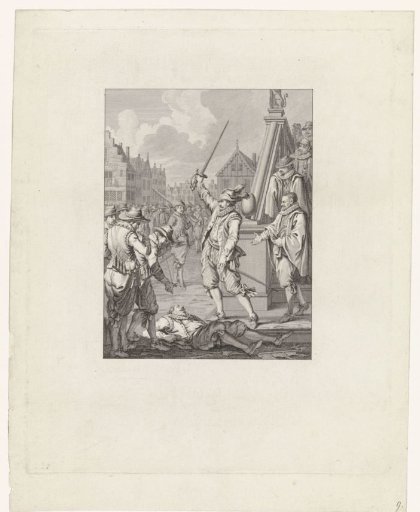 Ruychaver at the corpse of a Spanish-sympathising councillor in Alkmaar, 1573