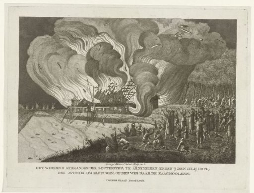 Fire in the Salt Kettle at Arnemuiden, 7 July 1802