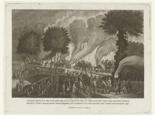The Burning Down of the Salt Kettle at Arnemuiden, 7 July 1802