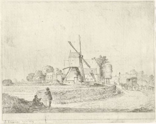 Mill and Houses along a Country Road