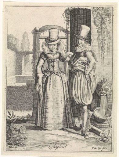 Elegant couple in English dress