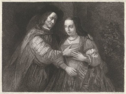 Portrait of a couple as Old Testament figures, titled 'The Jewish Bride'