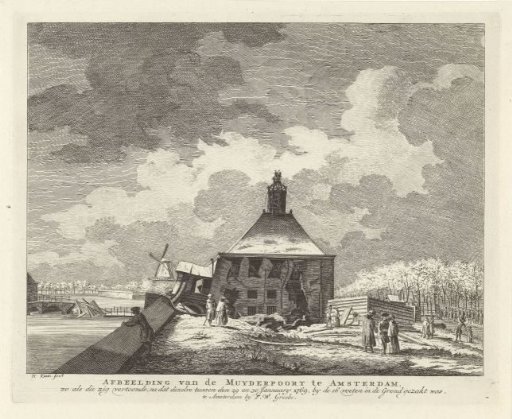 View of the Sunk First Muiderpoort in Amsterdam from the Rampart