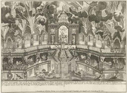 Fireworks in The Hague, in Honour of the Peace with France, 1713