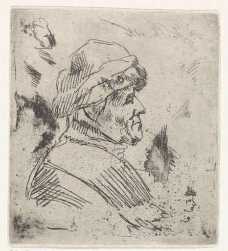 Study Sheet with a Man's Head