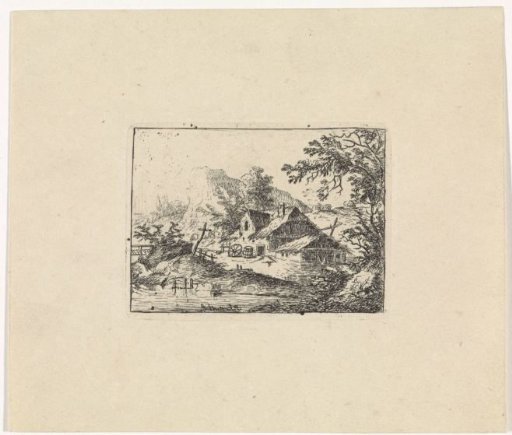 Hilly landscape with farm