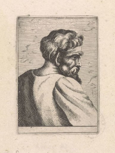 Apostle looking over his shoulder