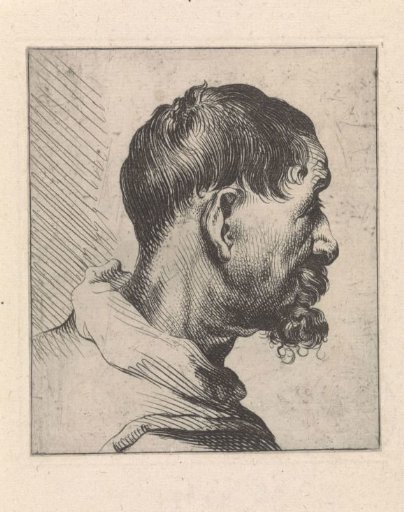 Bust of an apostle to the left
