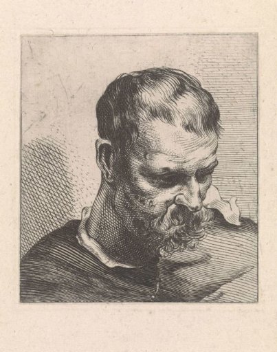 Bust of an apostle seen from the front