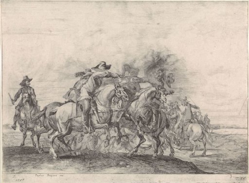 Battlefield with cavalry