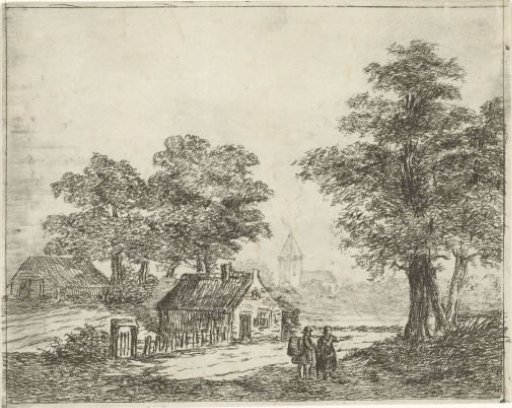 Landscape with walkers