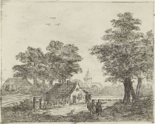 Landscape with walkers